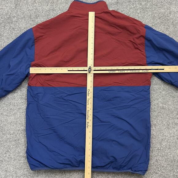 Chubbies Beach Club Jacket Mens Large Red Blue Reversible Fleece Pullover Anorak - Picture 8 of 10